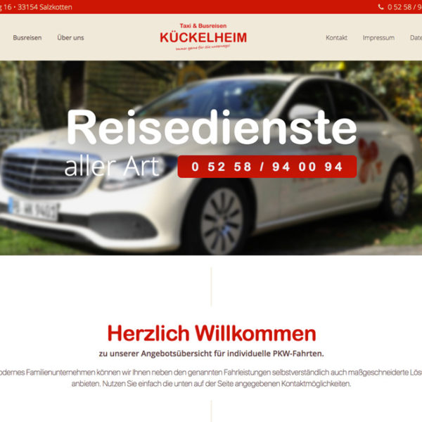 Aktuelles - Neue Internetseite - Taxi & Busreisen Kückelheim