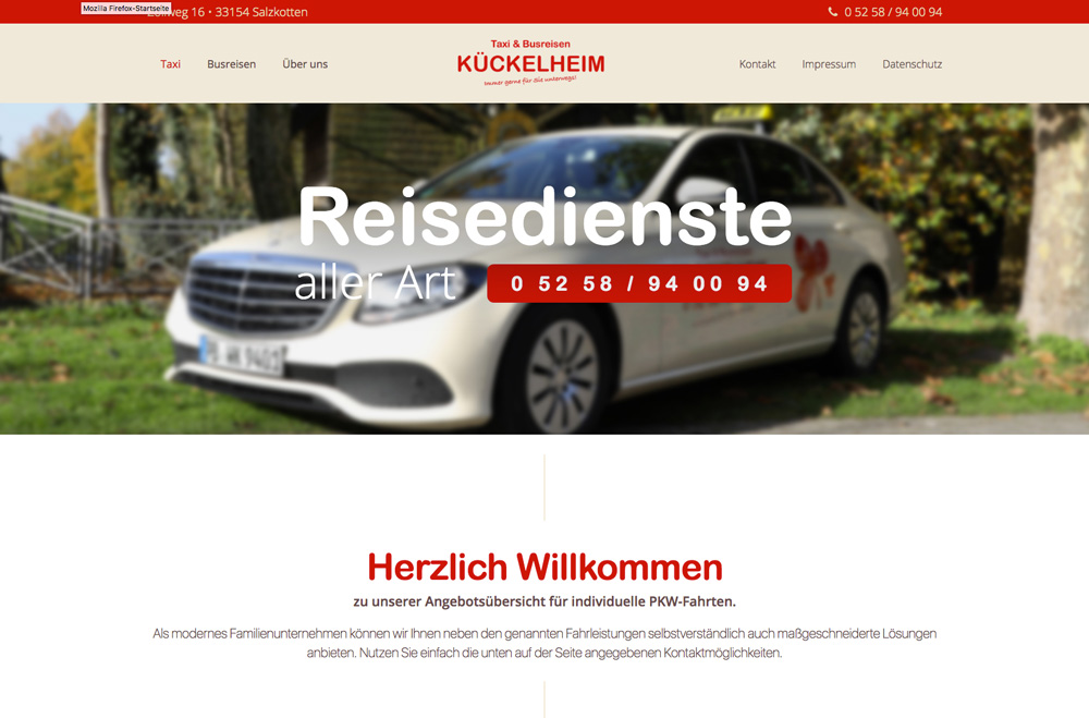 Aktuelles - Neue Internetseite - Taxi & Busreisen Kückelheim