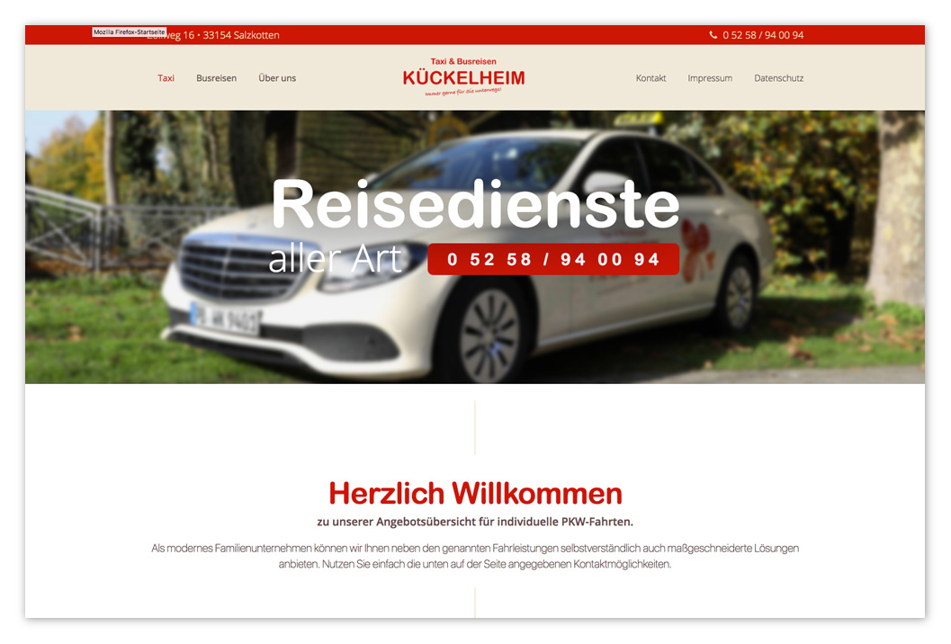 Aktuelles - Neue Internetseite - Taxi & Busreisen Kückelheim